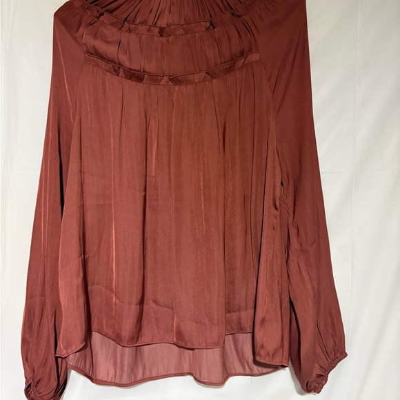Evereve Rust Ruffle Blouse - Picture 5 of 12